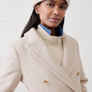 Banana Republic Cream Double-Breasted Coat